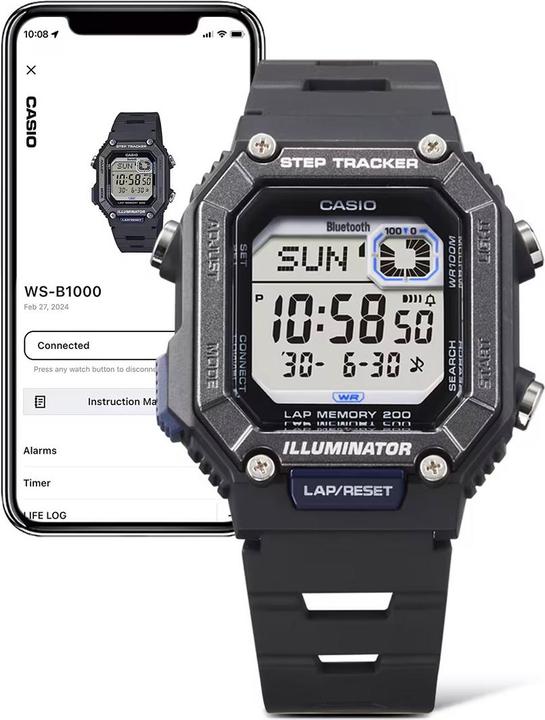 Produktbild Casio WS-B1000-1AVEF (Chronograph, 41 mm)