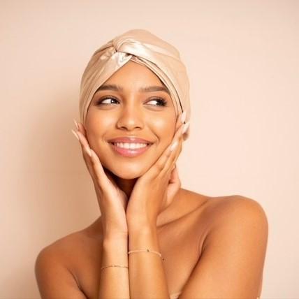 Immagine prodotto VBEAUTY Turbante di seta premium champagne