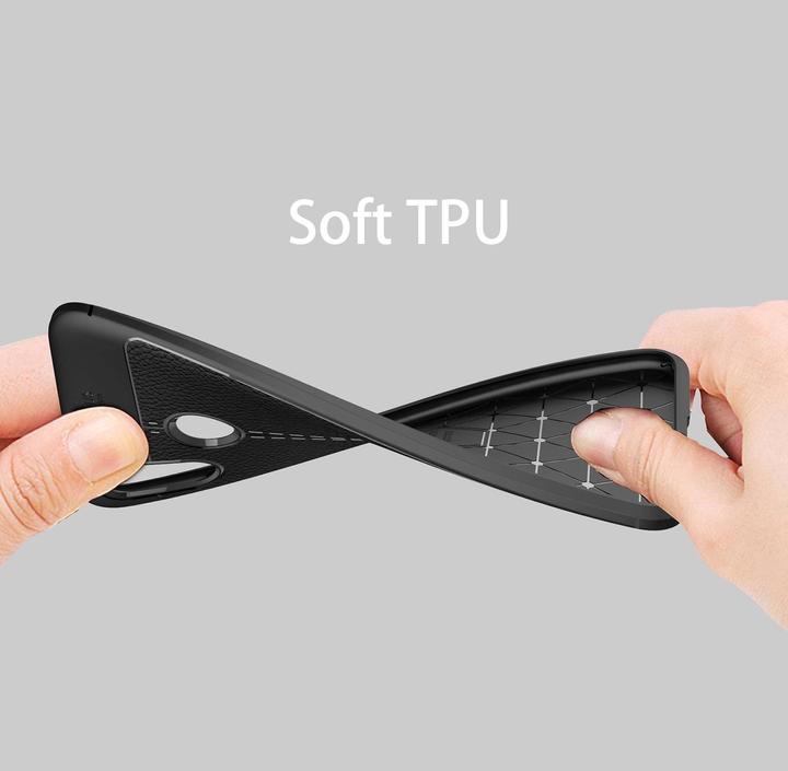 Actual product image Cadorabo TPU Cover Faux Leather Structure (Huawei Nova 3E)