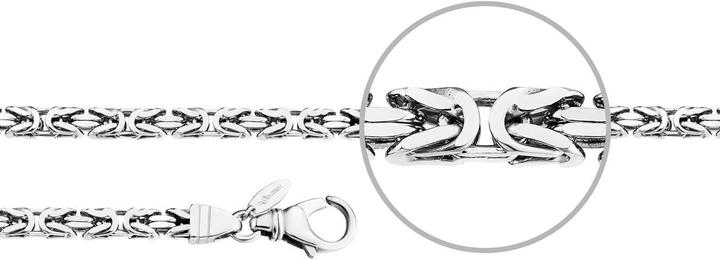 Der Kettenmacher Königsarmband Silber Diamantiert 4,5 mm 19 cm (19 cm, Silber)