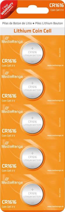 Actual product image MediaRange Button cells CR1616 3V (5 pcs., CR1616, 50 mAh)