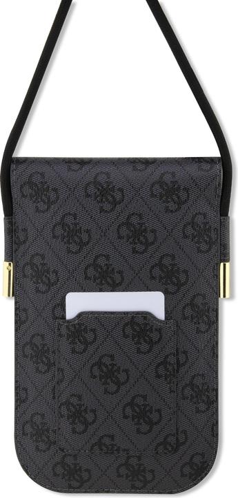 Produktbild Guess PU 4G Metall-Logo-Schriftzug-Handytasche Schwarz (Apple iPhone 4, LG G4s)