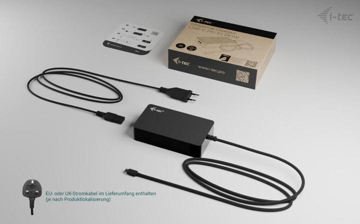 Produktbild i-tec Universal Charger USB-C PD 3.1 140W 1x USB-C port 100W Available voltages 5 V / 9 V / 12 V / 1 (140 W)