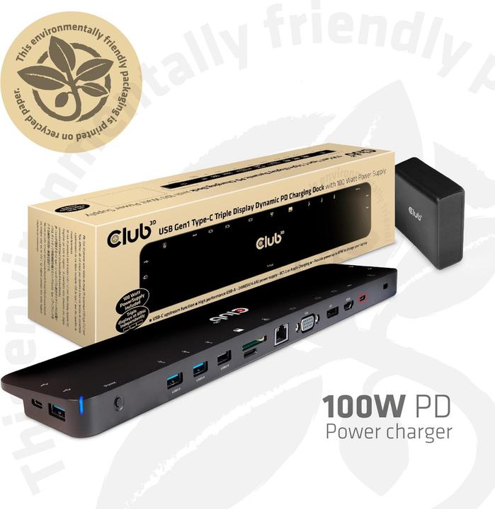 Produktbild Club 3D CSV-1564W100 (USB-C, 1 Ports)