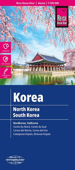 Produktbild Landkarte Korea, Nord und Süd 1 : 700.000