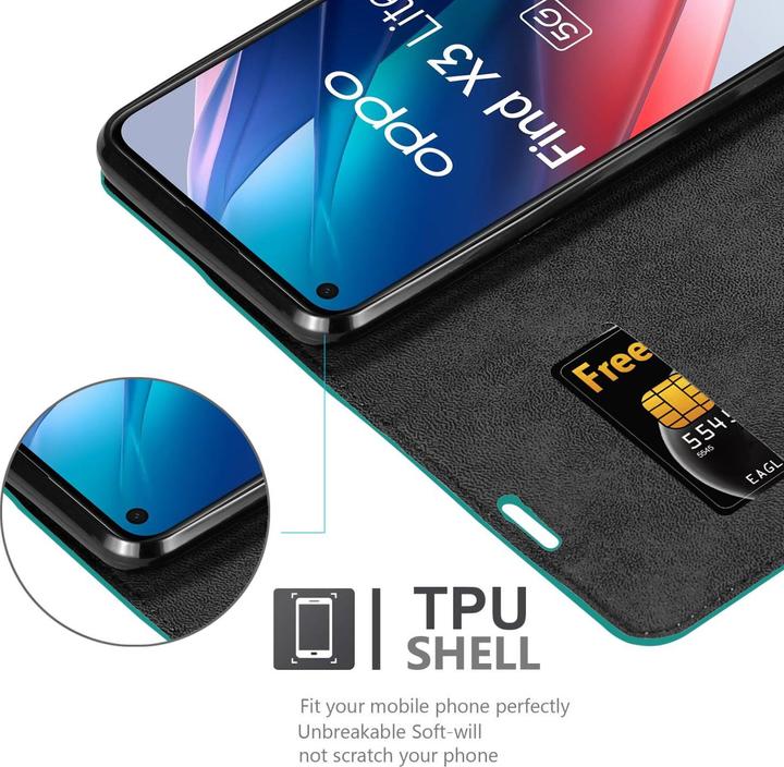 Image du produit Cadorabo Book Invis. Étui magnétique (Oppo Find X3 Lite)