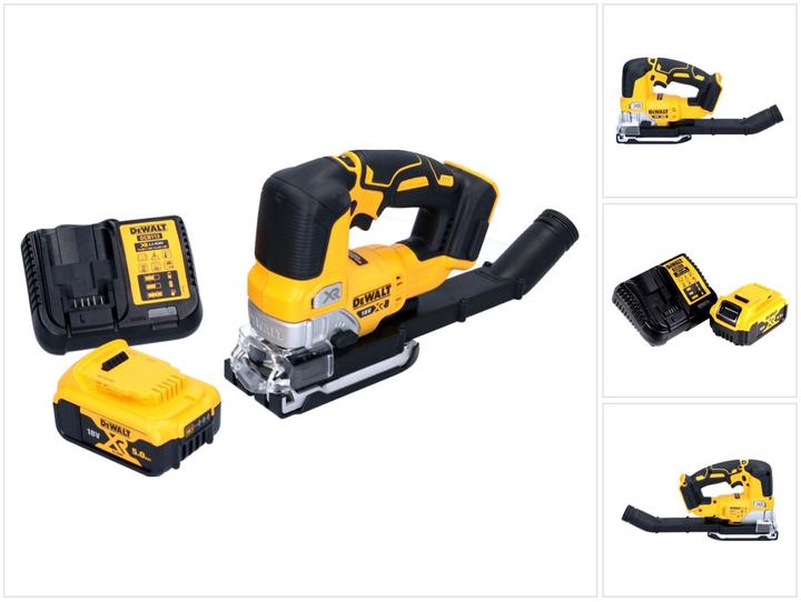 Productafbeelding DeWalt DCS 334 P1 Accu pendelactie decoupeerzaag 18 V Brushless + 1x accu 5.0 Ah + lader