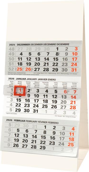Immagine prodotto Biella Calendario da tavolo 3 mesi Desktop Peak (Copertina rigida)