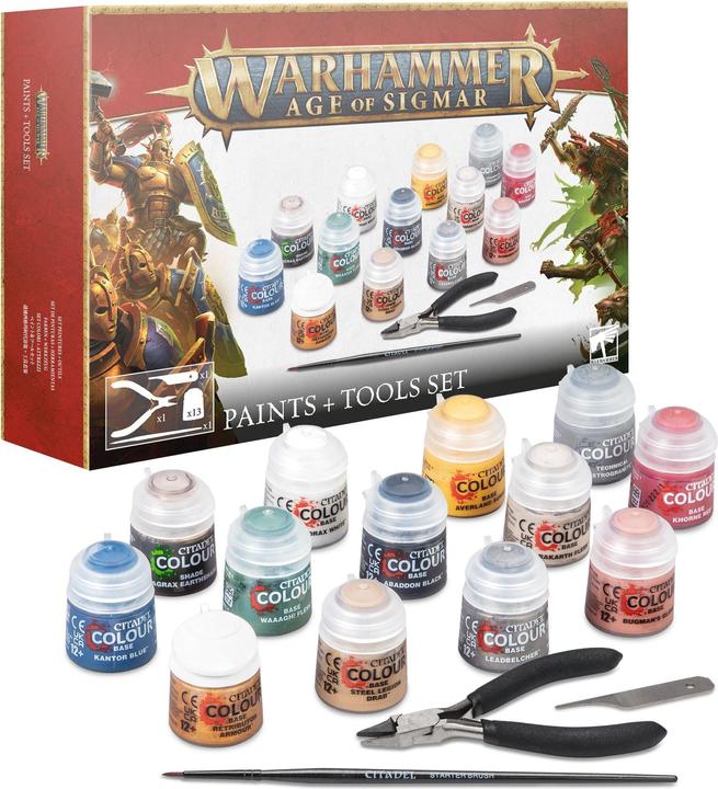 Games Workshop Warhammer AoS - Citadel Paint & Tools Set (V.4)