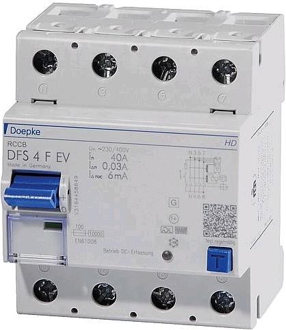 Actual product image Doepke FI circuit breaker DFS 4 4040.03 F EV
