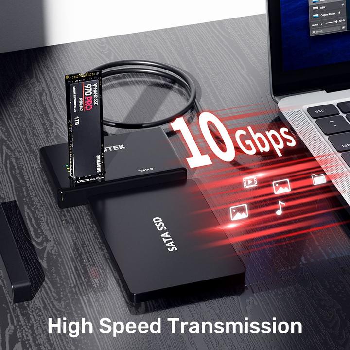 Produktbild Unitek Mostek Na Dyski Sata M.2 Mvme USB-C