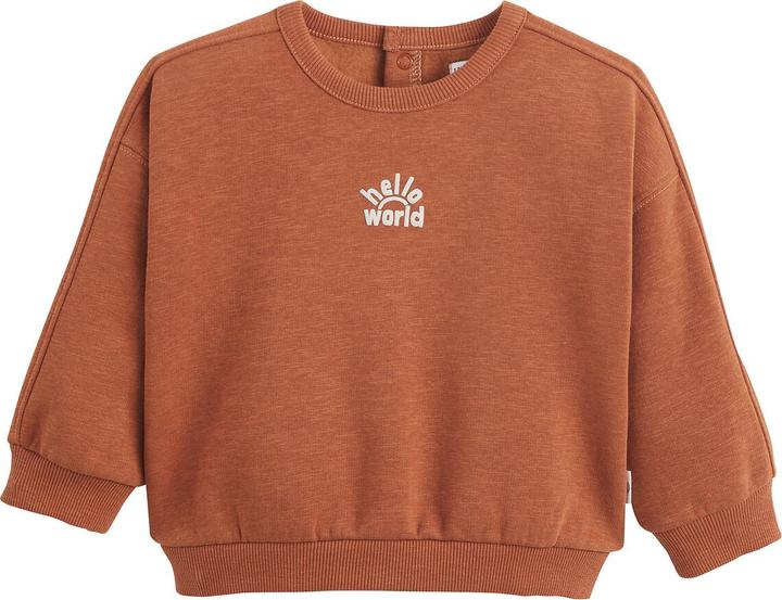 La Redoute Collections Sweatshirt mit Rundhalsausschnitt und Druckknopfleiste (60)