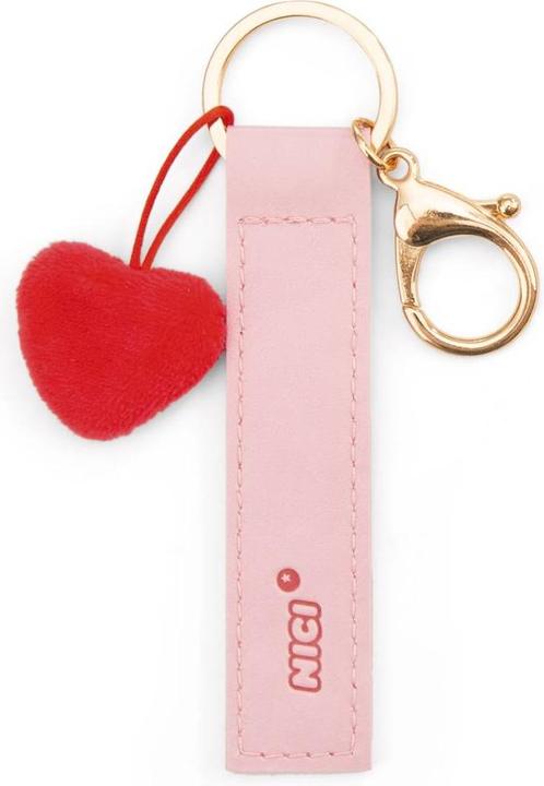 Actual product image Magni NICI Schlüsselanhänger Hab dich lieb! Kunstlederband mit Herz rosa 10cm