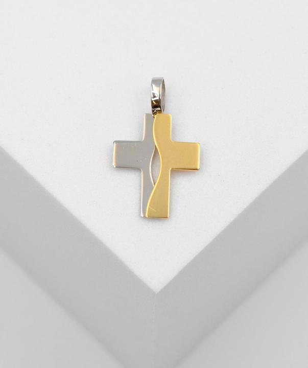 Image du produit Muau Croix (750, Or blanc, Or jaune 18 carats)