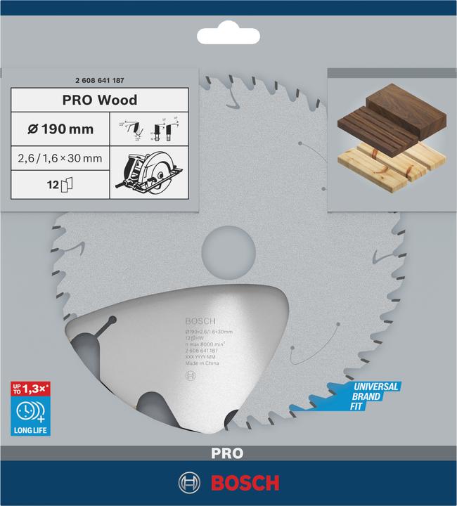 Productafbeelding Bosch Professional Zubehör Cirkelzaagblad Optiline Wood