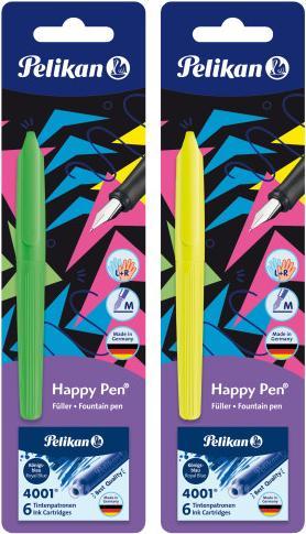 Image du produit Magni Stylo Jeunesse Happy Pen P26 + cartouches assorties (Multicolore, 6 x)