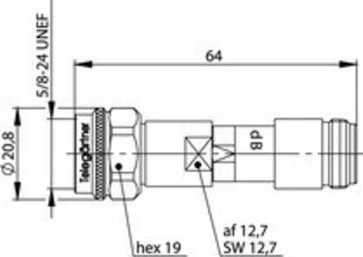 Produktbild Telegärtner Dämpfungsglied (14 dB, Dämpfen und Abschliessen)