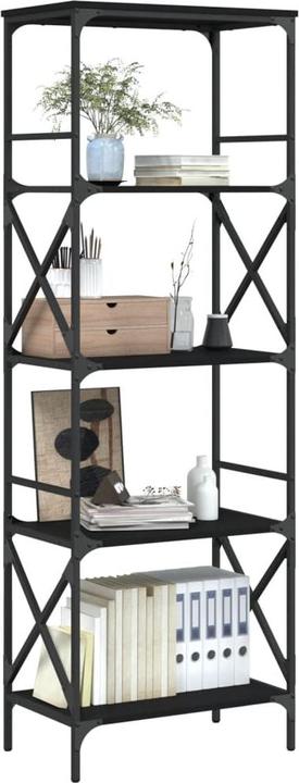 Actual product image VidaXL Bookcase 5 shelves black 59x35x171 cm