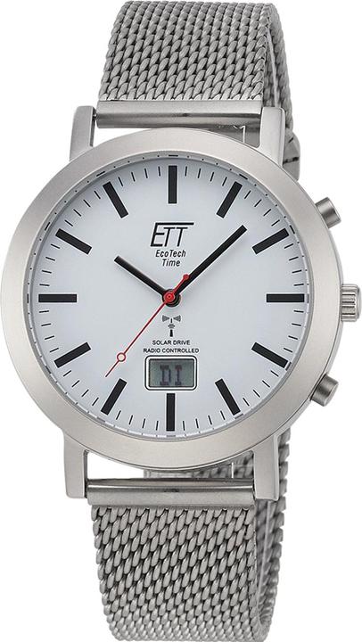 Produktbild ETT EGS-11579-11M Herrenuhr Solar Funkuhr 41mm 5ATM (Funkuhr, Analoguhr, Digitaluhr, 41 mm)