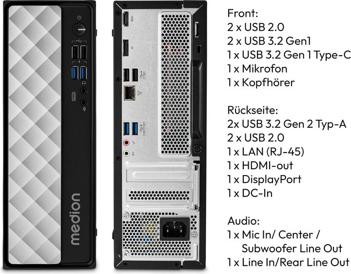 Actual product image Medion T80 Slim (Intel Core i7-12650H, 16 GB, 512 GB, Intel UHD Graphics)