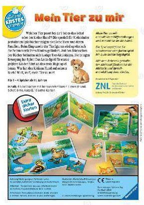 Produktbild Ravensburger Mein Tier zu mir (Deutsch)