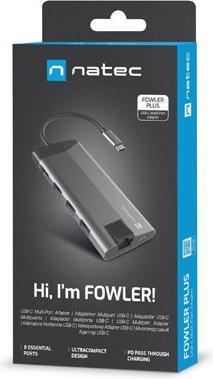 Immagine prodotto Genesis NATEC multiport Fowler Plus USB-C (USB-C, 3 Porti)