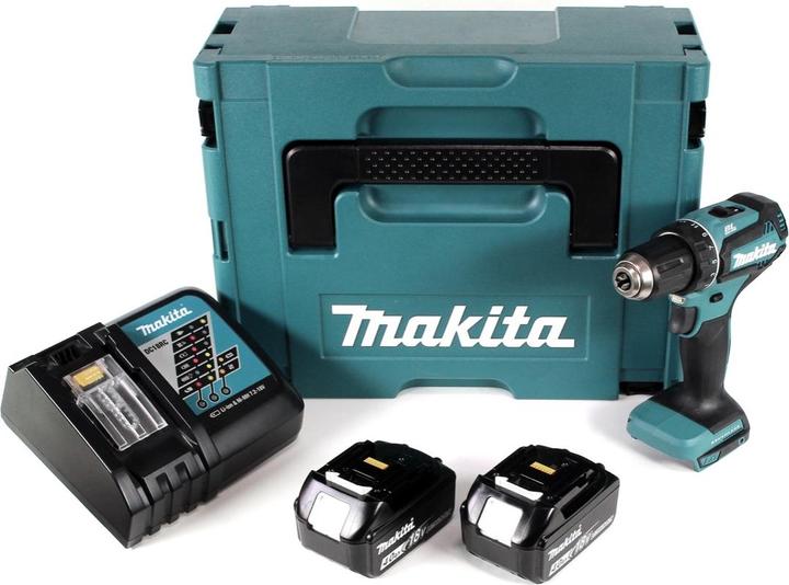 Actual product image Makita DDF485RFJ 2x 3.0 Ah 18V cordless drill screwdriver (Rechargeable battery operated)