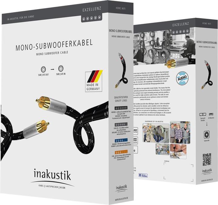 Produktbild Inakustik Exzellenz Mono-Subwooferkabel (12 m, Cinch)