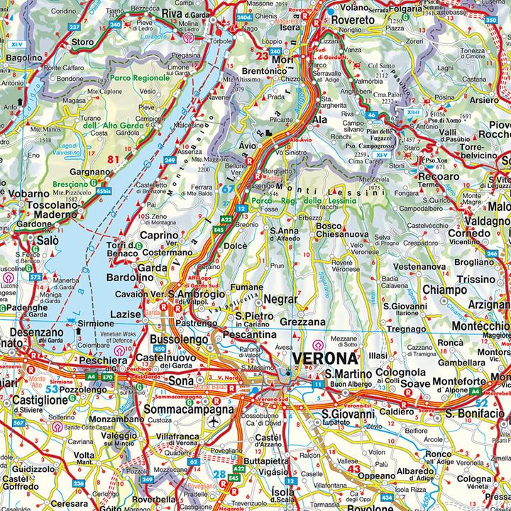 Produktbild Italien Nord,Strassenkte 1:500.000,freyt