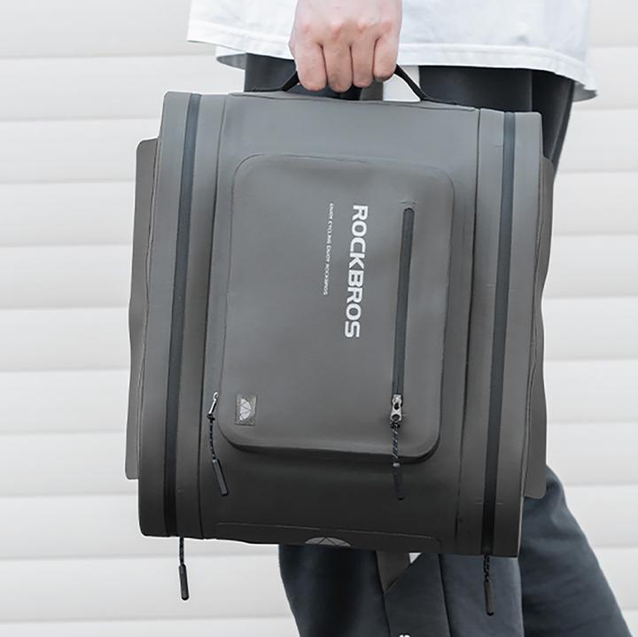 Produktbild Rockbros waterproof bike pannier, for trunk, capacity 14l - gray (14 l, Gepäckträgertasche)