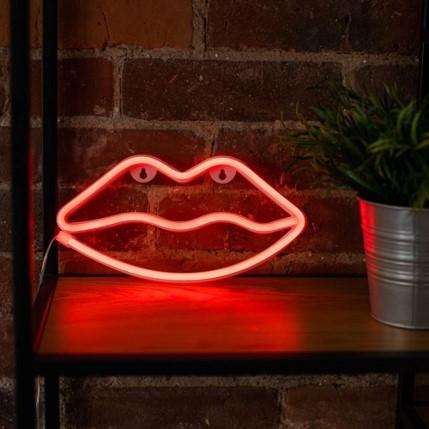 Produktbild Forever Light Neon LED Licht LIPS rot Fledermaus + USB FLNEO8 (2 cm)