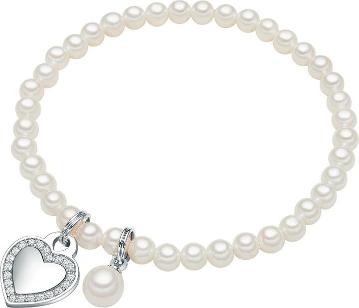 Immagine prodotto Lulu & Jane Cuore ottone zirconia conchiglia perla argento 17,0 cm - 33462 (17 cm, Ottone)