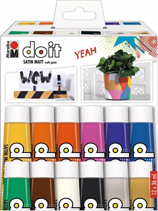 Productafbeelding Magni Marabu doe het zelf Knutselverf 12x 36ml (36 ml)