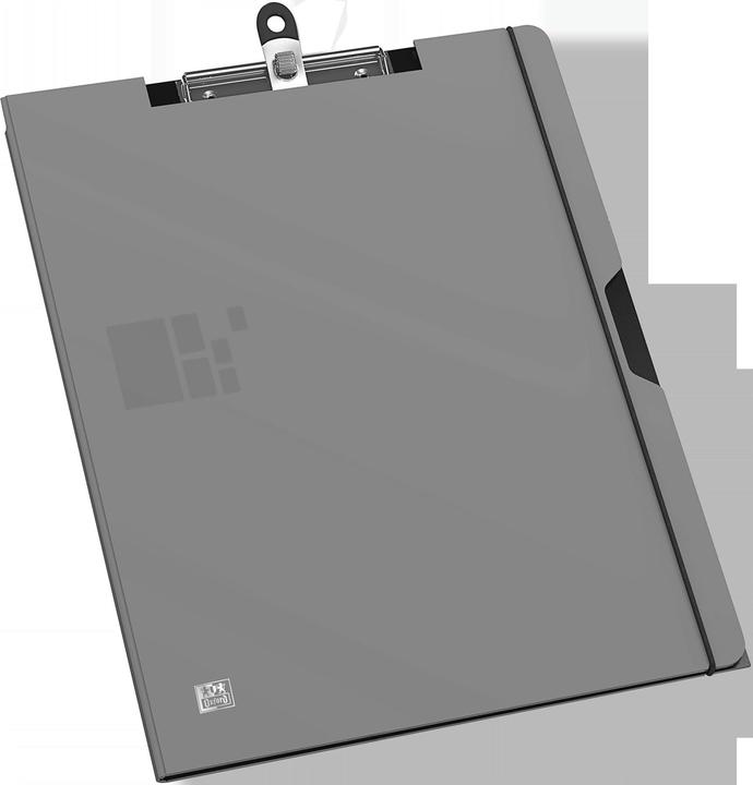 Actual product image Elba for Business writing case, made of PP, grey clip with hanging loop and pen holder, elastic strap (A4, 1 x)