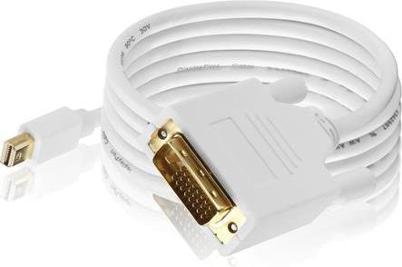 Actual product image HDgear Mini DisplayPort to DVI Cable,white,1.5m (1.50 m, DisplayPort, DVI)