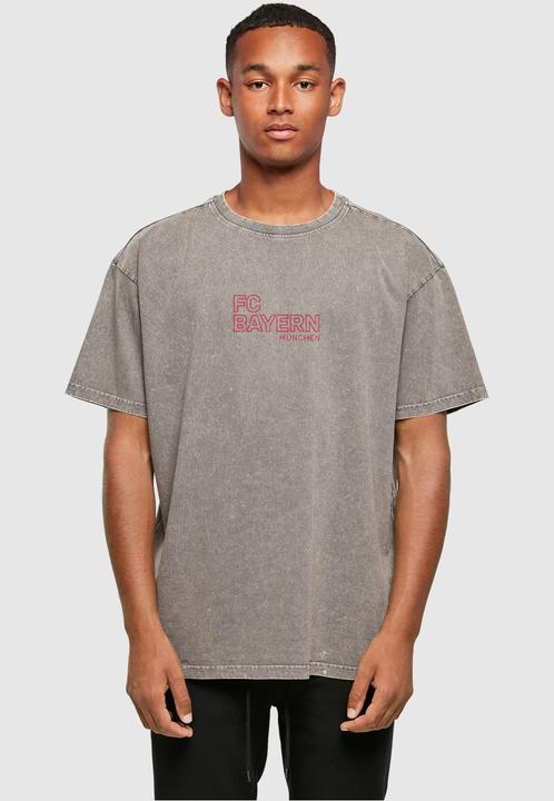 Actual product image FC Bayern München FC Bayern Red Acid Washed Heavy Oversize Tee - 115123 (L)