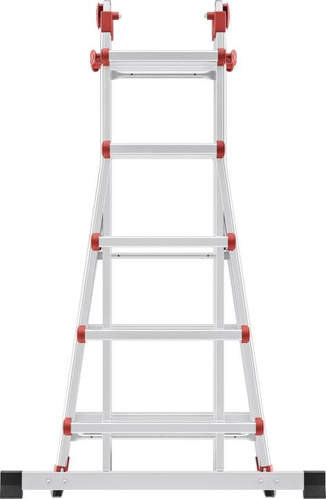 Produktbild Hailo M80, Aluminium-Multifunktionsleiter, 4x5 Sprossen (Arbeitsplattform, 141 cm)