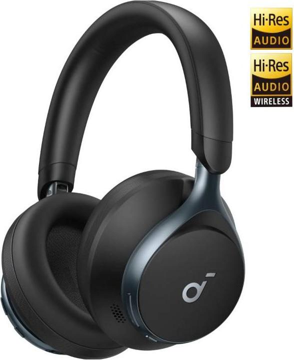 Actual product image Anker Soundcore Space One - NoiseCancelling Kopfhörer - USB-C - 40H Playtime - Schwarz (ANC, 40 h, Cable)