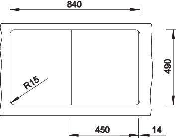 Actual product image Blanco Zenar 45 S (Top-mounted sink, 86 cm, 51 cm)