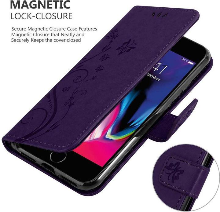 Image du produit Cadorabo Couverture du livre de fleurs (Apple iPhone 7, Apple iPhone 8, Apple iPhone SE (2ème génération), Apple iPhone SE (3ème génération))