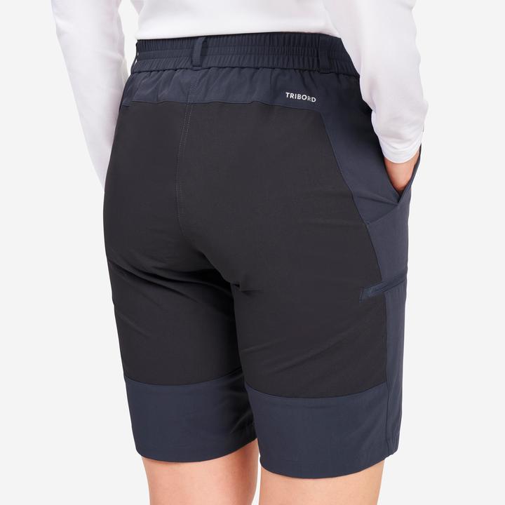 Image du produit Tribord Short de voile déperlant Femme - Sailing 500 gris foncé (31)