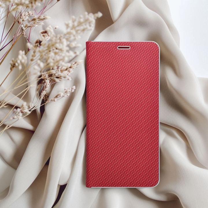 Produktbild OEM Book case LUNA Book Carbon for SAMSUNG A41 red (Samsung Galaxy A41)