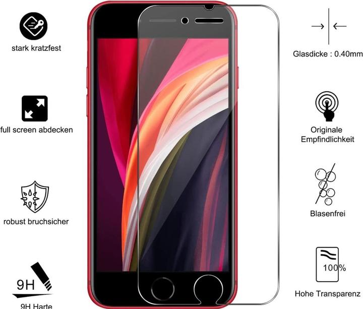 Image du produit Screenguard Apple iPhone SE 2020 Film de protection en verre blindé Case Friendly Design (1 pièce(s), Apple iPhone SE (2ème génération))