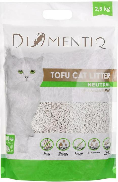 Produktbild Diamentiq Żwirek Tofu zbrylający 2 5 kg NATURALNY (Biologisch abbaubar, Nicht staubend, Klumpend, 2.50 kg)