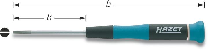 Produktbild HAZET Elektronik-Schraubendreher 805-025 ∙ Schlitz Profil ∙ 0.4 x 2.5 mm (Schlitzschrauben)