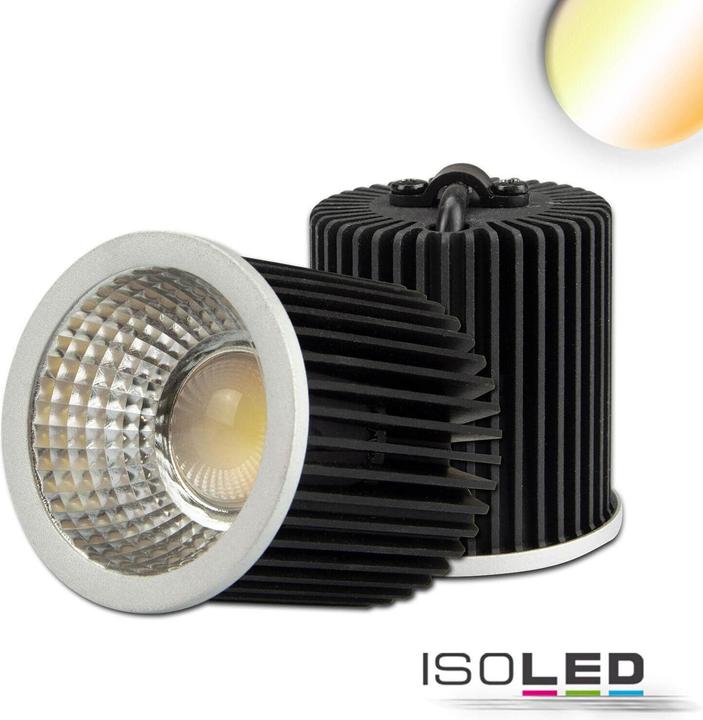Actual product image Isoled LED spot white dynamic GU10 8W, 3-pin, 24V DC, silver, 60°, 2700-5700K, CRI80 (GU10)