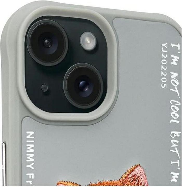 Produktbild Mocco Nimmy case iPhone 15 6.1" gray Glasses Cool Cat (Apple iPhone 15)