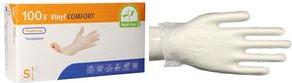 Productafbeelding Papstar Wegwerphandschoenen Medi-Inn Comfort, vinyl, poedervrij, latexvrij, transparant, 100 stuks (XL)