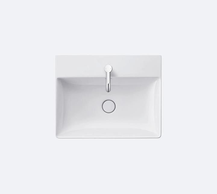 Produktbild Duravit DuraSquare Möbel-Waschtisch 60x47cm, geschliffen, 1 Hahnloch, ohne Überlauf, mit Hahnlochb (470 mm, 600 mm)