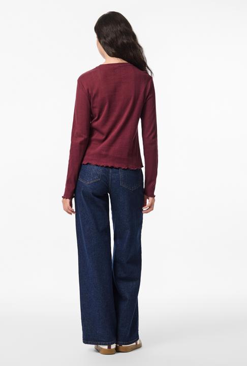 Produktbild Pieces Pcmarie Ls O-Neck Poin Top Jrs Noos Bc (L)